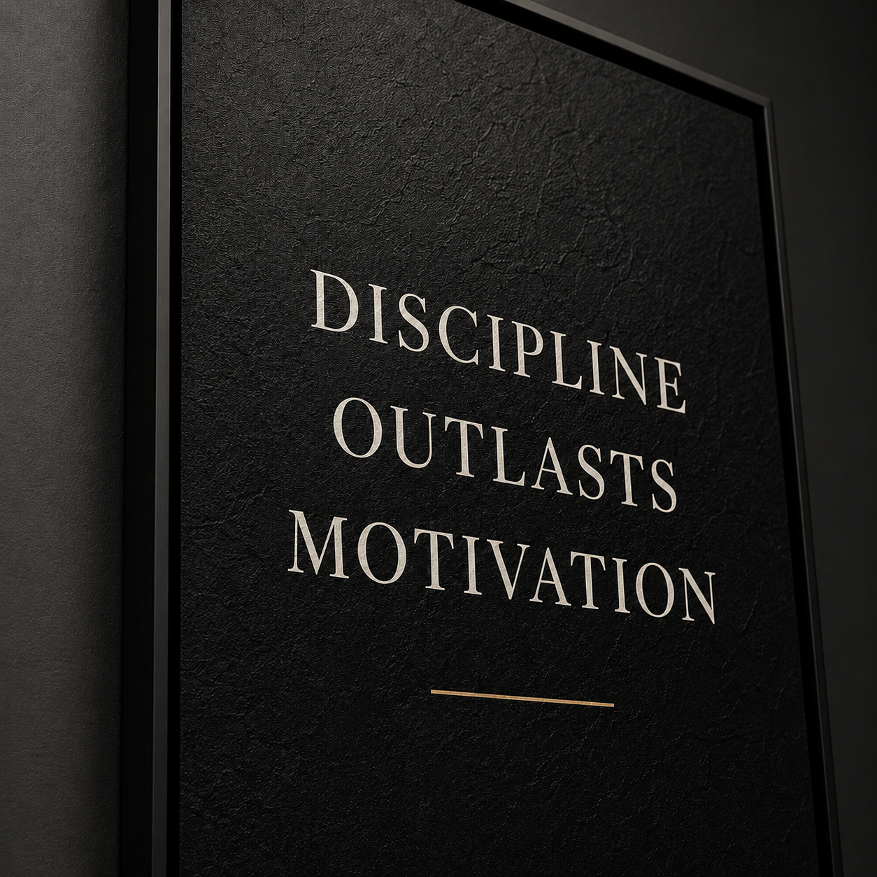 Discipline Outlasts Motivation — Premium Motivational Wall Art